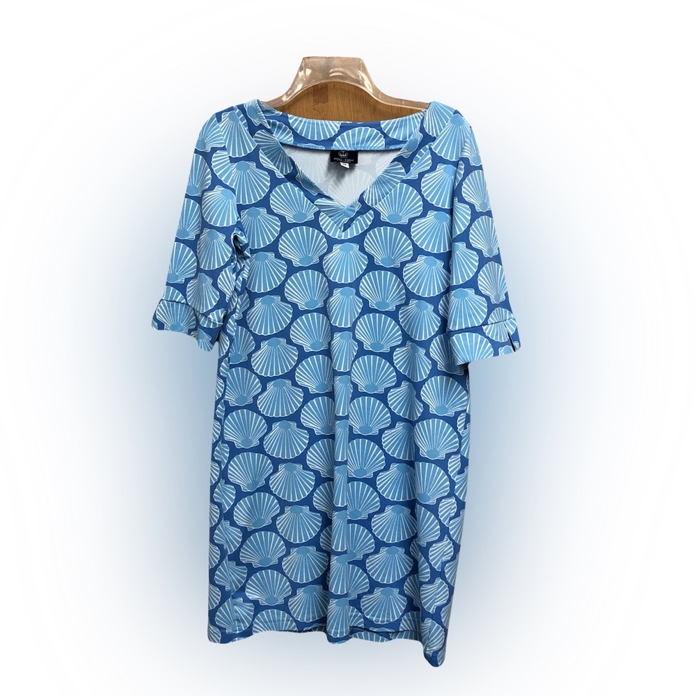 Seashell Blue Swim Cover-Up